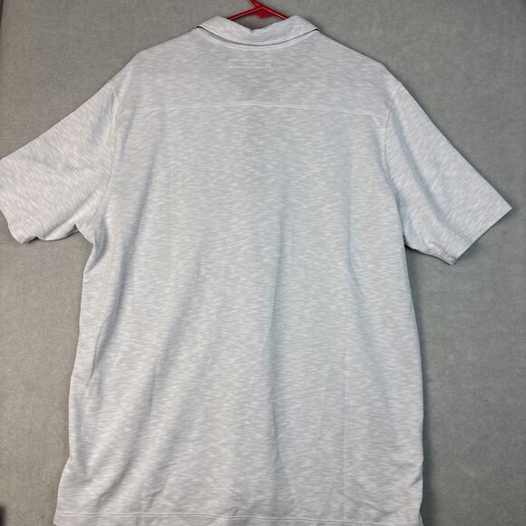 Tommy Bahama Polo Shirt Men's XL Gray Short Sleeve Collared Logo Modal Blend - Picture 9 of 9